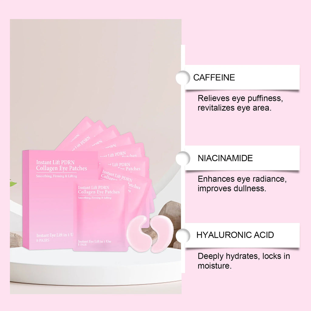 Collagen Eye Patches Hydrogel Anti Dark Circles Reduces Puffiness Instant Lifting Nourishing Anti-Wrinkle Under Eye Mask Oasis Select
