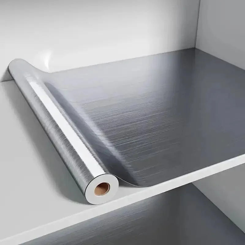 40cm PVC Stainless Steel Removable Wallpaper Film Vinyl Material Waterproof And Oil-Proof Suitable For Kitchens And Elevators. Oasis Select