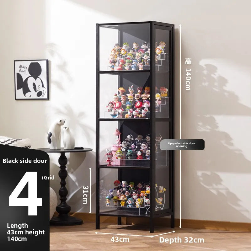 Blind box storage display stand Large capacity transparent acrylic storage box POP MART figure doll collection cabinet Oasis Select Four doors 43 long