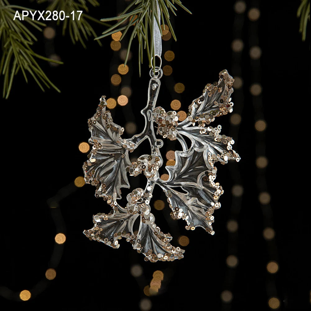 Crystal Acrylic Snowflake Christmas Ornaments – Transparent