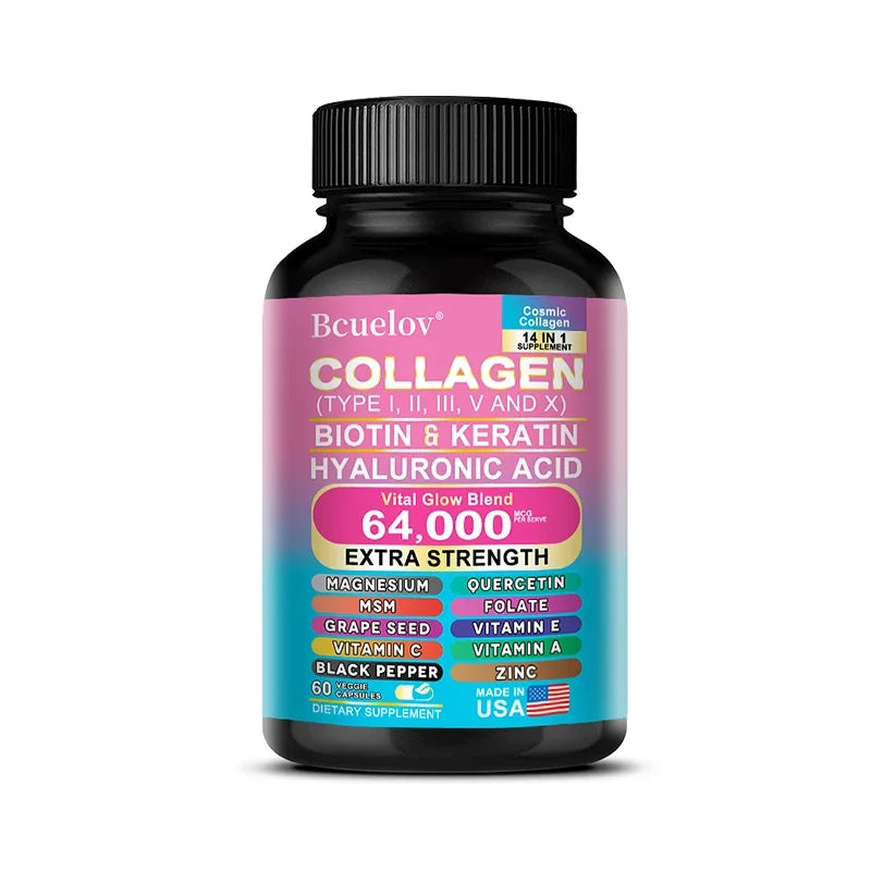 Collagen Peptide Supplement, Anti-Aging, Youthful Glow, Skin Elasticity, Strong Joints, Healthy Hair Growth, Healthy Nails Oasis Select 60count-1 bottle
