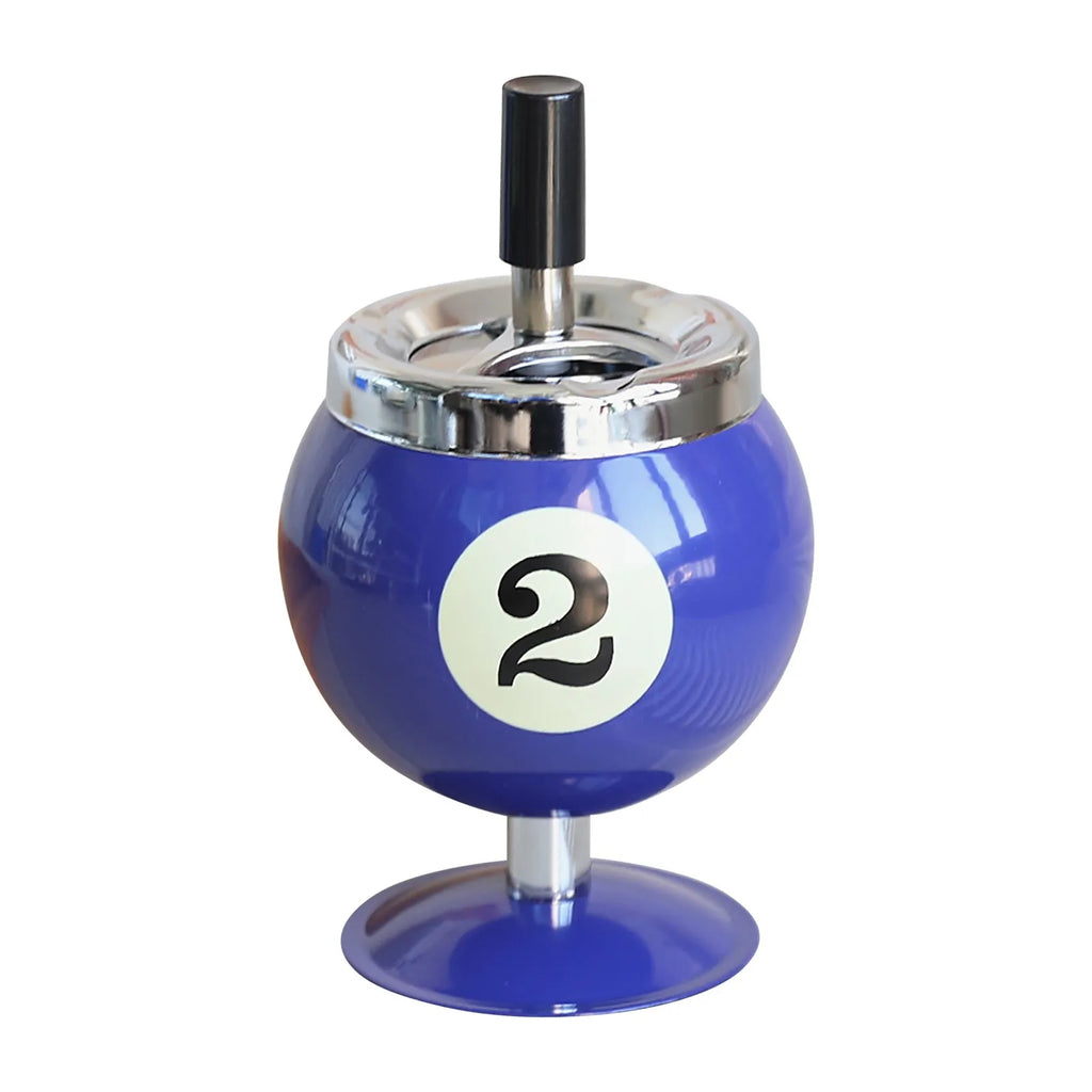 Ashtray Billiard Ashtray with Lid Windproof Automatic Extinguishing Decorative Ashtray for Home Restaurant KTV Bar Cigar Ashtray Oasis Select
