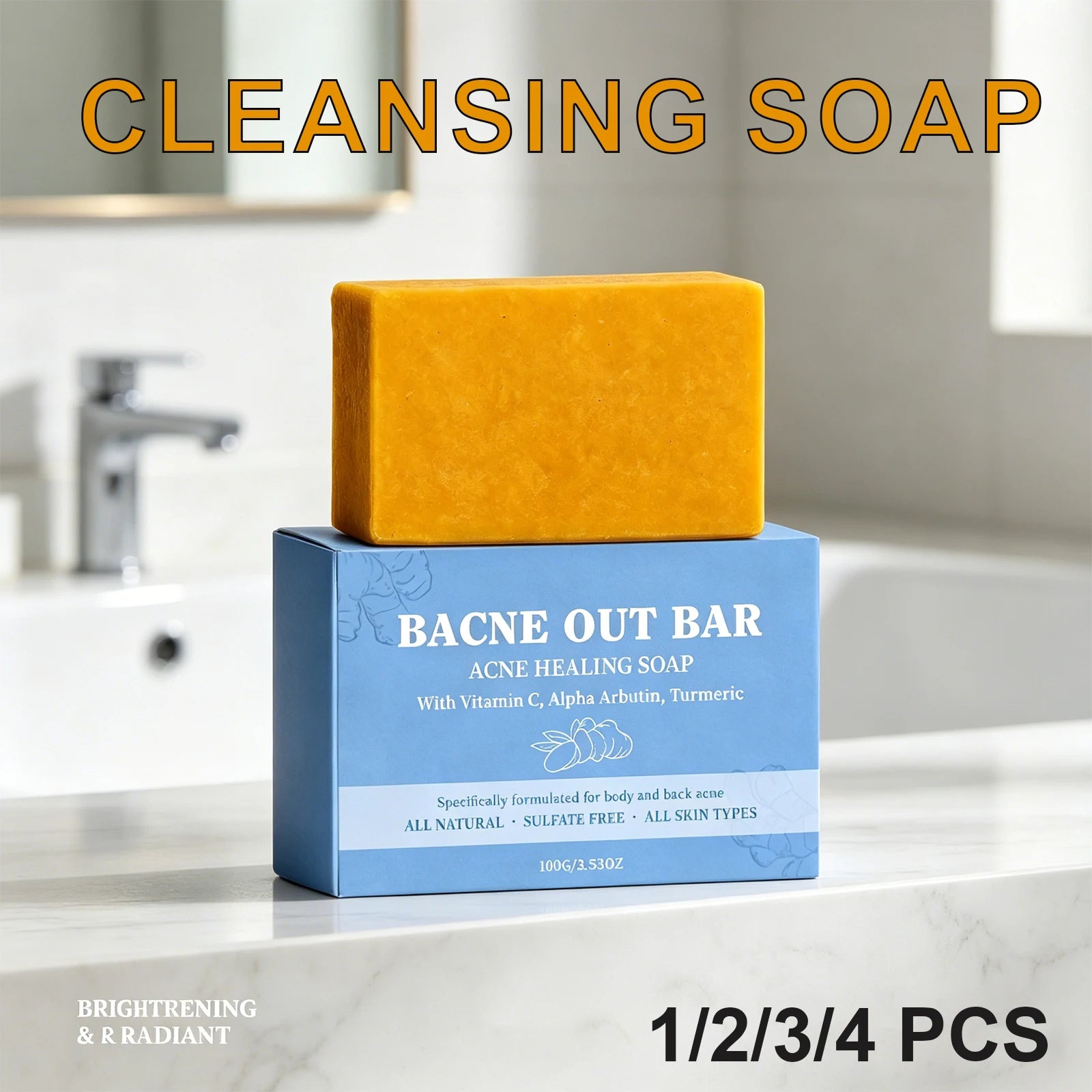 Body Cleansing Soap Back Acne Care Moisturizing Brightening Body Wash Bar Deep Clean Removes Odors Smooth Skin Shower Soap 100g Oasis Select