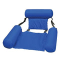 Adult Inflatable Pool Lounge Chair with Armrests and Headrest Colorful PVC Oxford Cloth Ideal for Beach Lake Pool Relaxation Oasis Select Blue