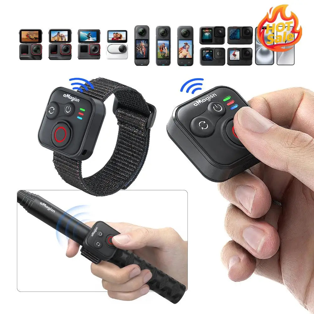 BT Wireless Remote Control with Wrist Strap BT Remote Control Smart Wireless Remote Control for Insta360 X5/X4/AcePro 2 Oasis Select