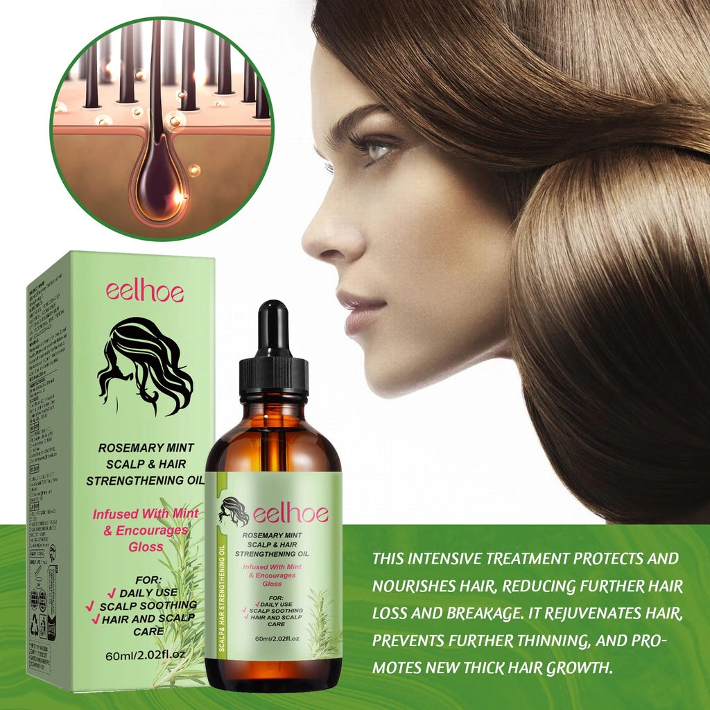 EELHOE Rosemary Hair Oil – Anti-Frizz, Shine & Scalp Care