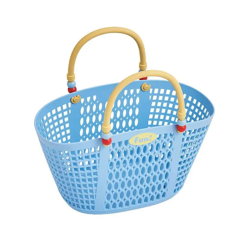 Bohemian Style Waterproof Bath Basket Drainable Bathroom Toiletries Storage Light Hollow Out Storage Basket Vegetable Organizer Oasis Select C
