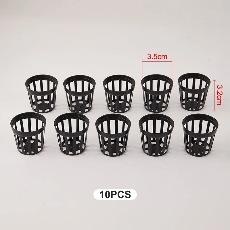 10-Pack Aquarium Plant Basket Cups | Hydroponics Planting Pots