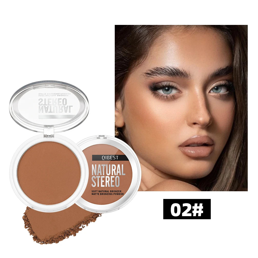 QiBest Contour Palette – Bronzer, Highlighter & Bronzing Powder