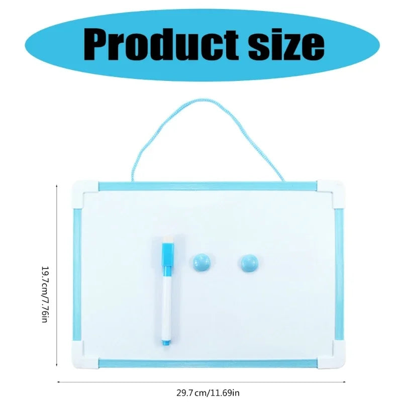 Magnetic Whiteboard with Marker and Magnets Set, Double-Sided Erasable Whiteboard Kids Drawing Board Hanging Memo Board Oasis Select