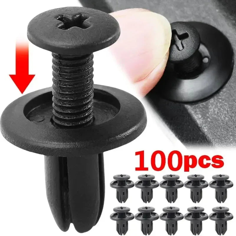 20/40/60/80/120Pcs Universal Car Buckle Set Fastener Rivet Clamping Fastener Buckle Car Accessory Abs Material Fixed Screw Oasis Select