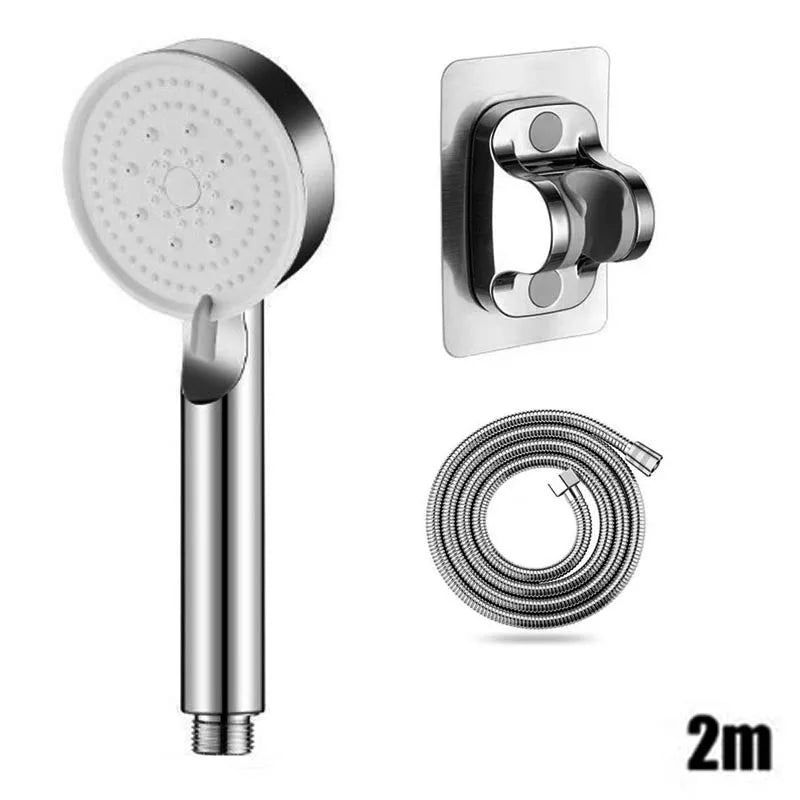 Showerhead bathroom portable heads showers showerhead common interface replete for shower accessories five modes multi color Oasis Select Silver suit E