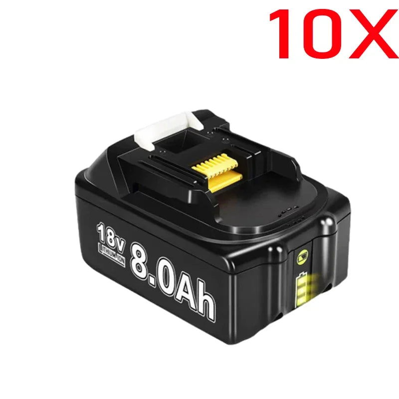 For Makita 18V Battery 8000mAh Replacement Battery Compatible For Makita BL1830 BL1850 BL1840 BL1840B BL1850B BL1890 Power Tools Oasis Select 10PCS 8.0Ah