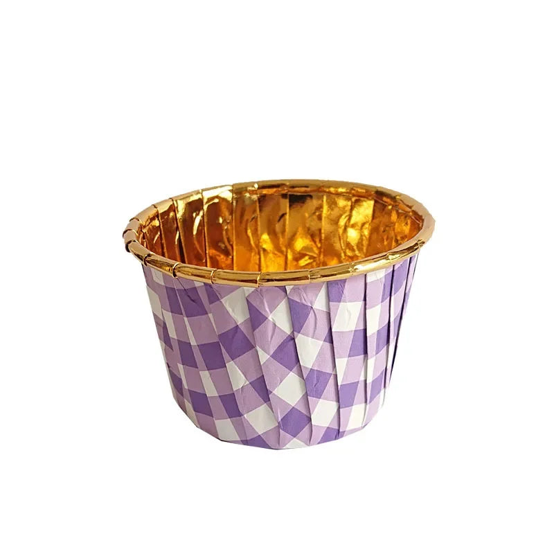 Gold Foil Rolled Paper Cups, Muffin Cupcake, Wedding Party Decorations, Heat Resistant, Kitchen Baking Accessories, 30Pcs Oasis Select 11