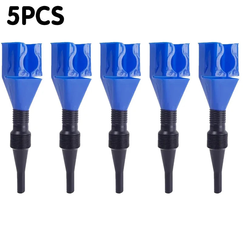 1-8Pcs Car Refueling Funnel, Gasoline Folding Engine Oil Funnel Tool, Plastic Funnel, Car Motorcycle Refueling Tool, Auto Parts Oasis Select 5PCS