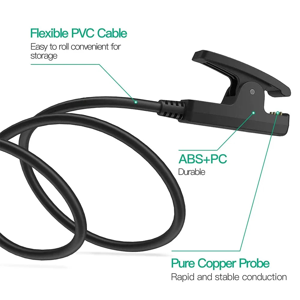USB Charger Cable for Garmin Forerunner Lily 2 Vivomove Smartwatch Charging Cable Oasis Select