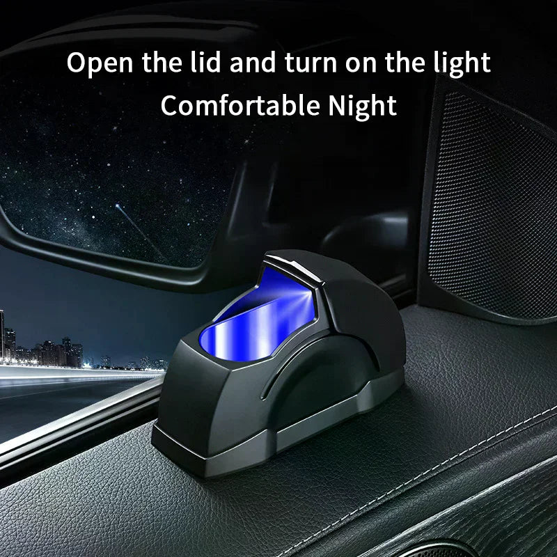 Car Ashtray Door Mounted Smokeless Ash Tray With Lid Portable Auto Truck Trash Bin Garbage Can Stainless Steel Liner Accessory Oasis Select