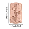 Easter Silicone Mold Cake Chocolate Cookie Baking Mould Rabbit Colored Holiday Easter Decoration Kitchen Bakeware tools Oasis Select Pink