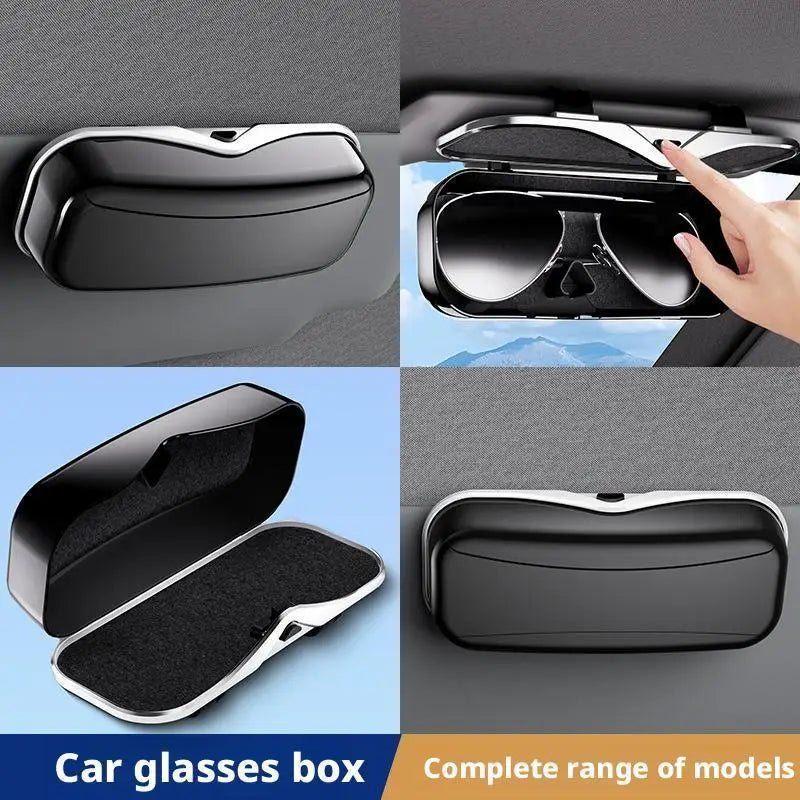 Car Sun Visor Glasses Case – Push-Open Anti-Scratch Holder