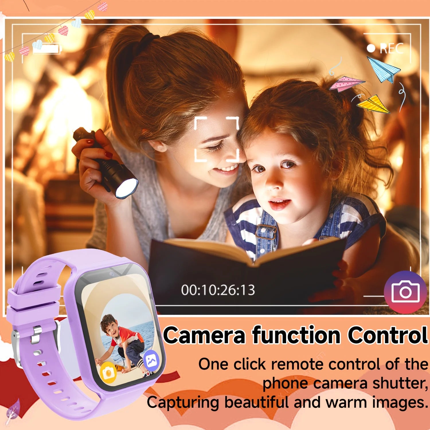 ERUN Kids Smart Game Watch – Camera, 18 Games, Rechargeable
