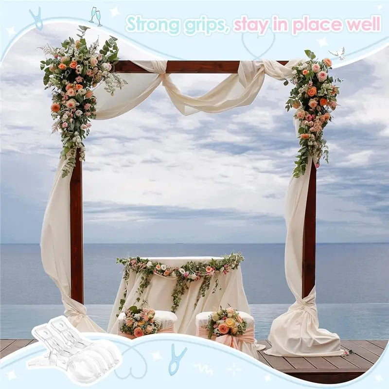 2026-WISH Spring Clamps, 3.5 Inch Clear Plastic Clips 10 Pcs For Balloon Arch Backdrop Craft Decoration, Design Oasis Select