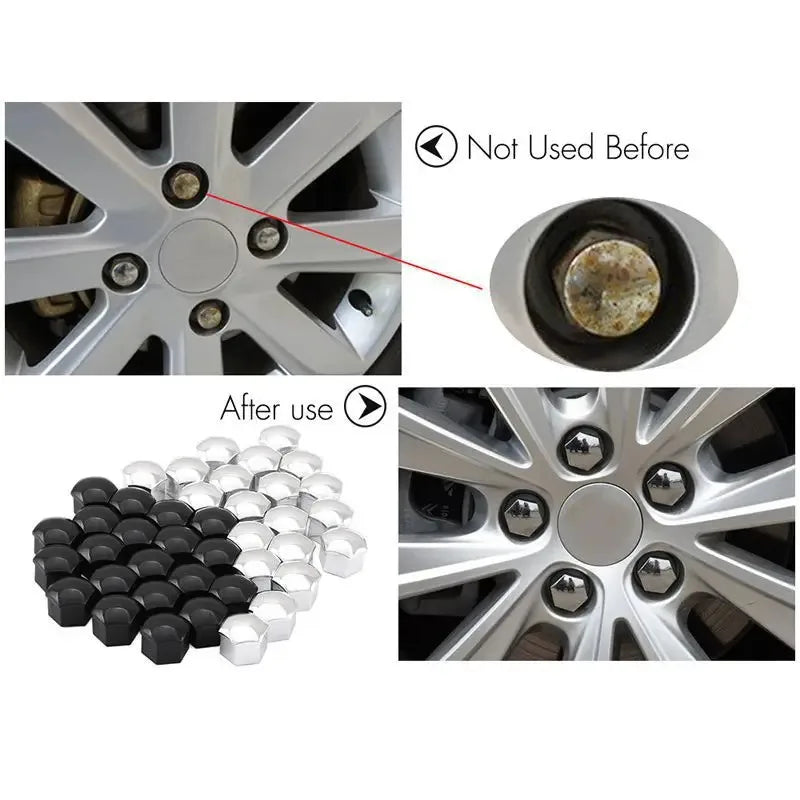 20/40Pcs Universal Anti-Rust 17 19 21mm ABS Auto Trim Tyre Wheel Nut Screw Bolt Protection Covers Cap Car Accessories Oasis Select