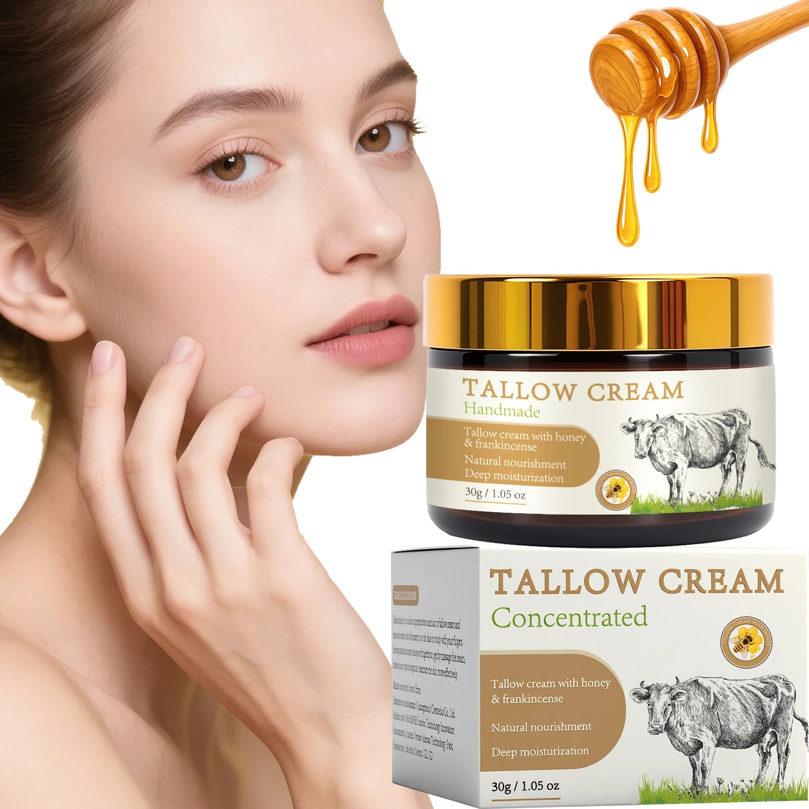 Organic Tallow Balm – Natural Face Moisturizer | YURHERSU 50ml Face Tallow Balm Oasis Select 50g