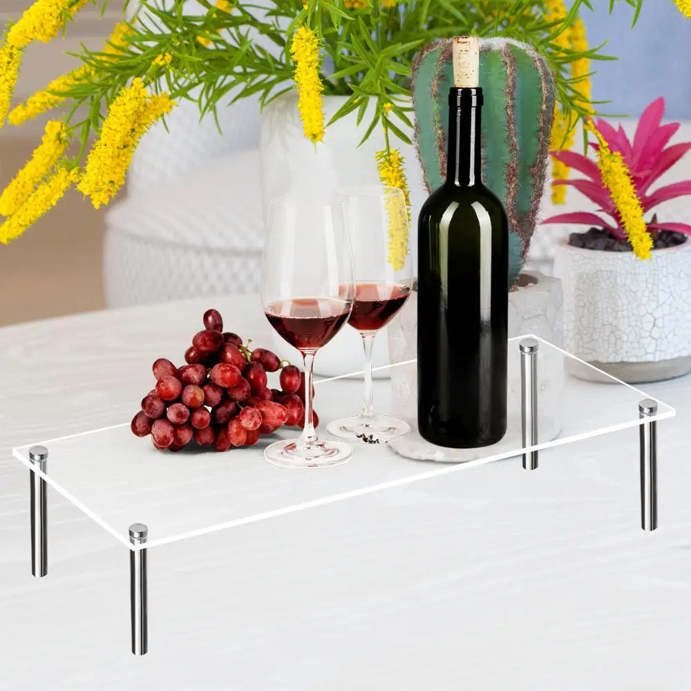 Stainless Steel Stand Acrylic Display Stands Clear Display Shelf Cupcake Display Riser Makeup Holder for Decoration Organizer Oasis Select