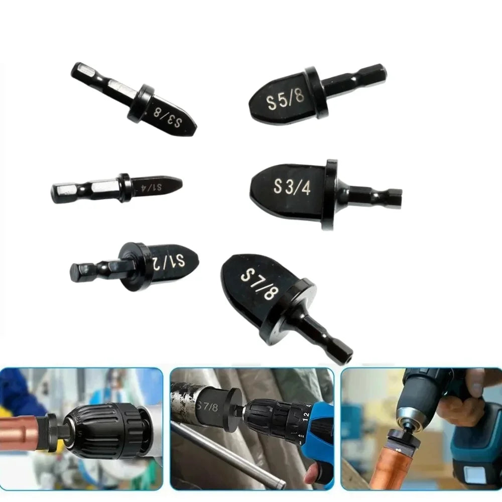 HVAC Tube Expander Set 5/6pc – Hex Shank Swaging Flaring Tool Kit HVAC Tube Expander Oasis Select