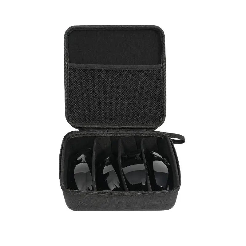 4–8 Grid Eyeglasses & Sunglasses Travel Organizer Case | Black