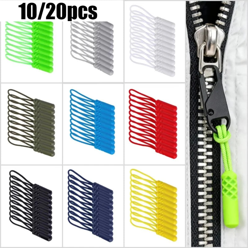 10/20pcs Rucksacks Zip Cord Replacement Clip For Coats Jackets Pull Puller Tent Zippers Pull Rope Zipper Puller Zipper Rope Oasis Select