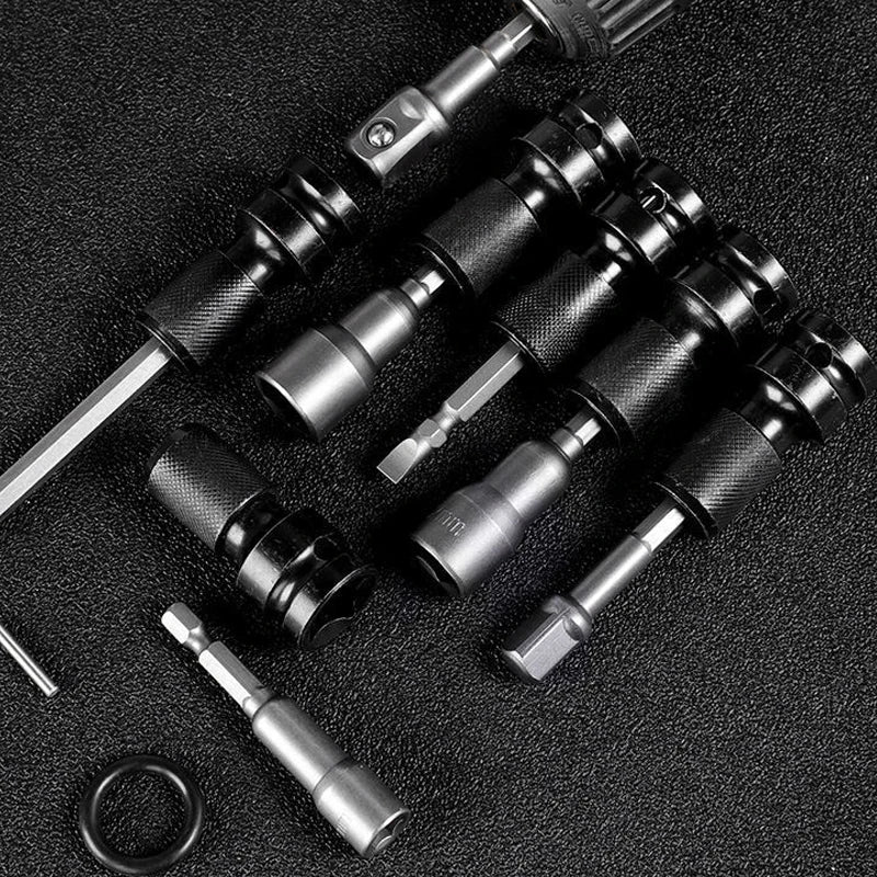 1/2PCS Electric Wrench Impact Wrench Drill Adapter 1/2 To 1/4 Hex Converter Socket Extension Bit Holder for Power Tools Oasis Select