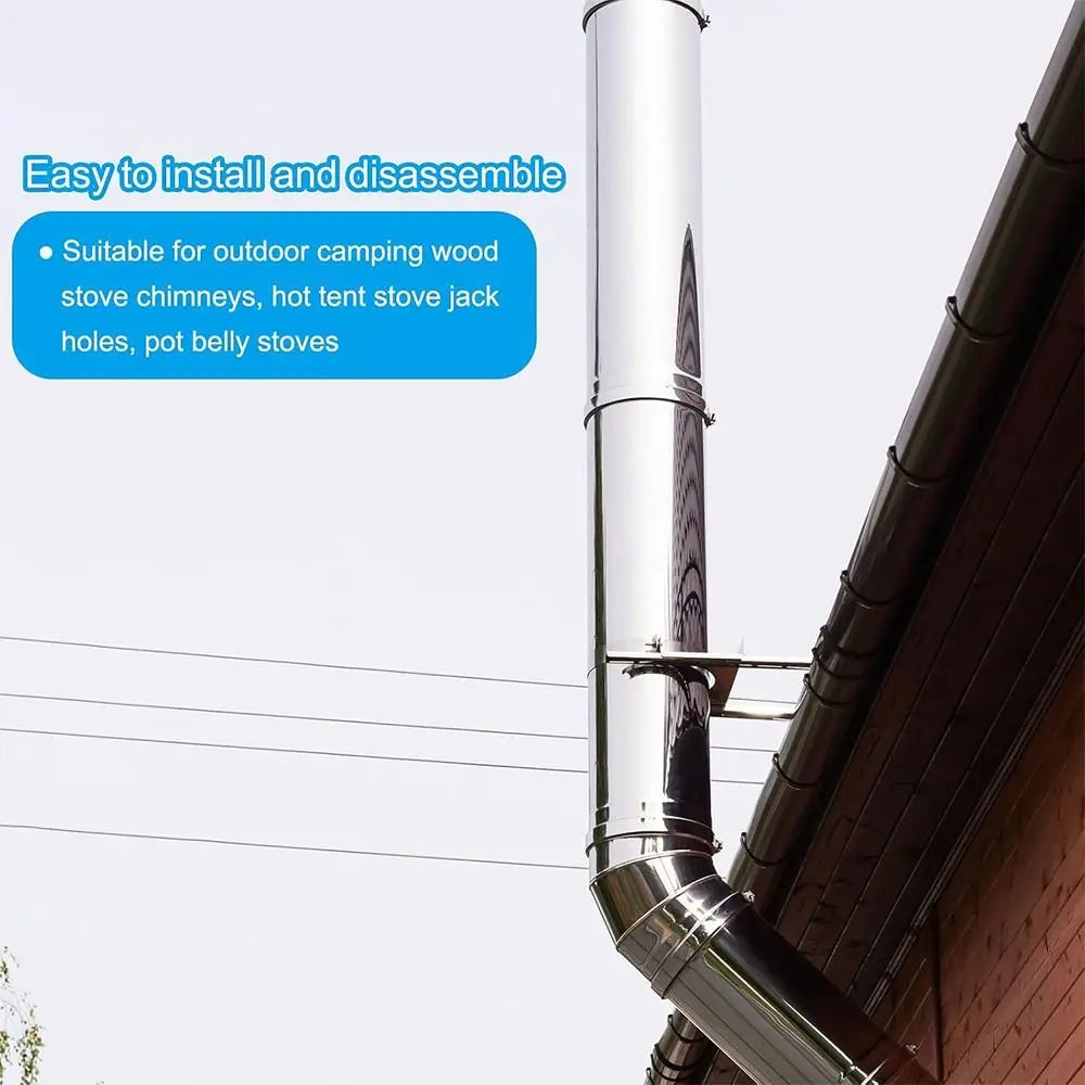 Stainless Steel Flue Extension Pipe 6cm | Camping Chimney Tube