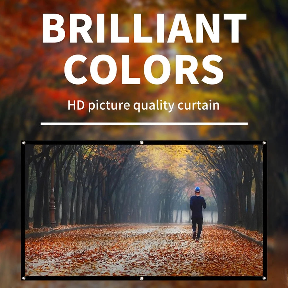 Portable Projector Screen 60–150" Anti-Light HD Curtain 16:9 Projection Screen Oasis Select