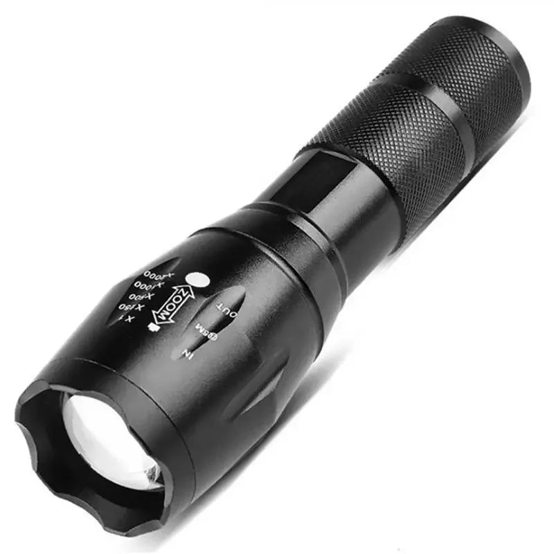 T6 Strong Light Flashlight LED Aluminum Alloy Telescopic Zoom Battery Version Outdoor Searchlight Remote Flashlight Oasis Select