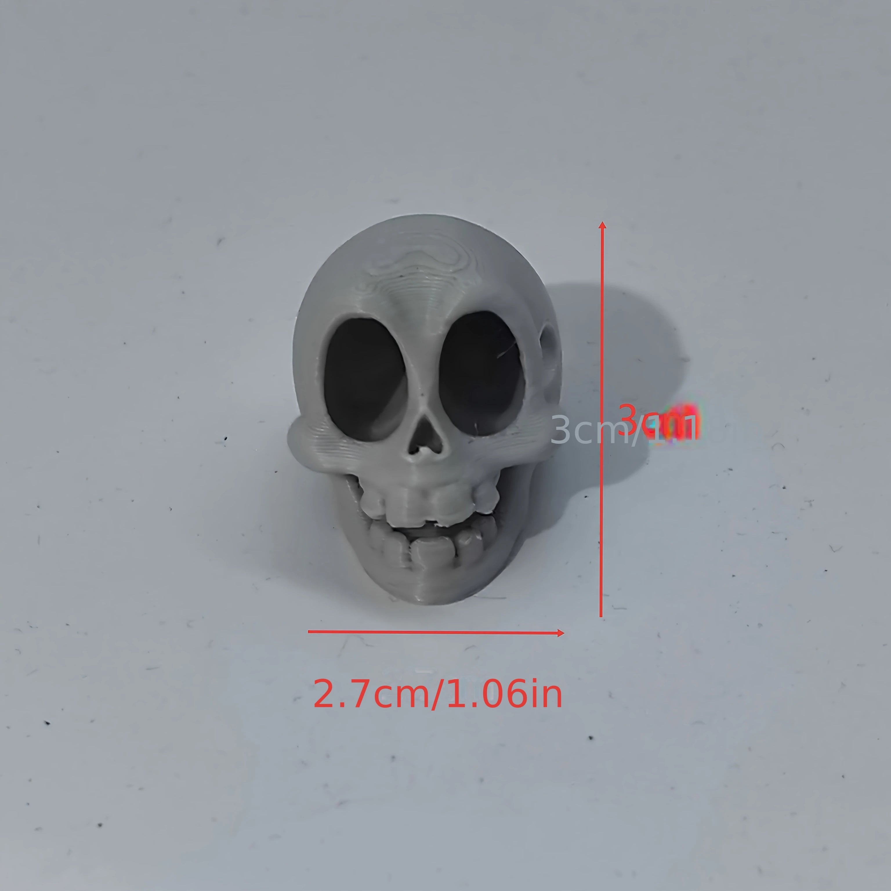 Mini Cartoon Skull Figurine Unpainted Cute Palm Skull Ornaments for DIY Painting Gothic Desk Ornaments Diorama Party Decor Gifts Oasis Select