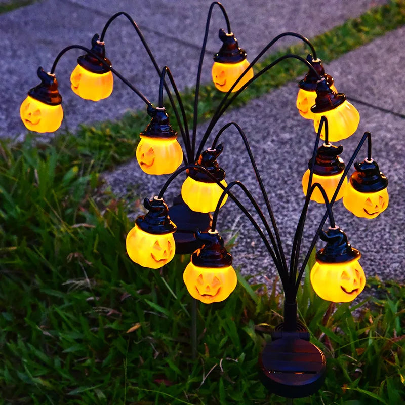 LED Pumpkin Light Solar Energy Outdoor Eyeball Light Halloween Lighting Christmas Decorative Layout Courtyard Lawn Light Oasis Select Eye Light Warm