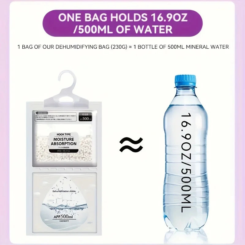 Reusable Moisture Absorber Bag Deodorizer for Closet Wardrobe Clothes No Electricity Needed Home Humidity Control Anti Mold Safe Oasis Select