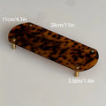 Retro Acrylic Decorative Tray Perfume Earrings Rings Necklace Jewelry Ornament Tray Desktop Foyer Key Tray Hoom Decoration Gifts Oasis Select Leopard print