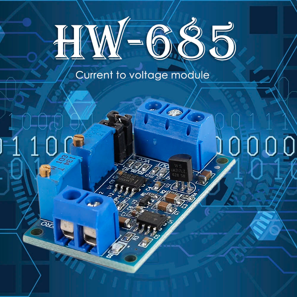 HW-685 Current to Voltage Module 0/4-20mA to 0-3.3V/5V/10V Signal Converter Module Oasis Select