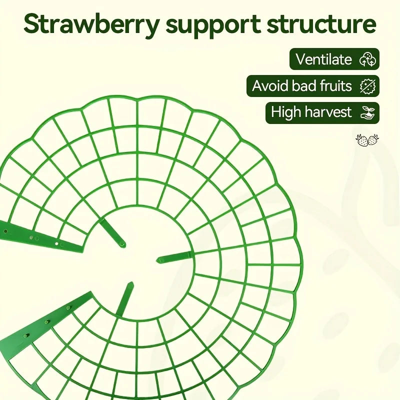 20pcs Green Strawberry Planting Racks, Watermelon Support Frames, with 3 Fixed Support Legs. Garden Plant Care|Functional Garden Oasis Select