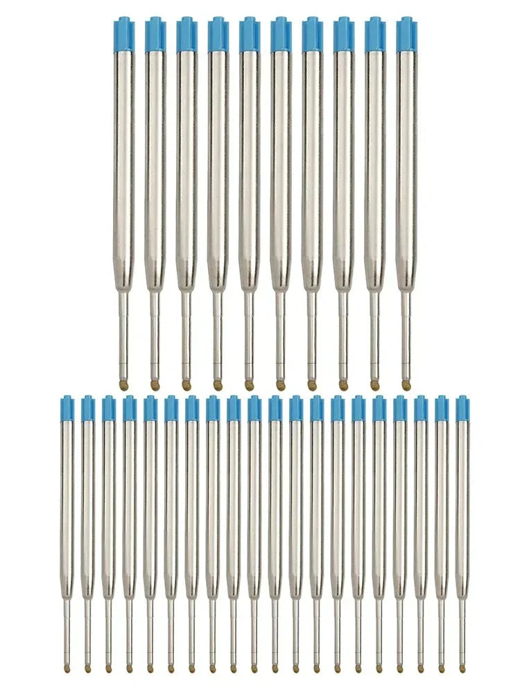10/20/40Pcs L:3.9 In Ballpoint Pen Refills for Parker Pens Medium Point blue red Black Ink Rods for Writing Office Stationery Oasis Select 30pcs Blue