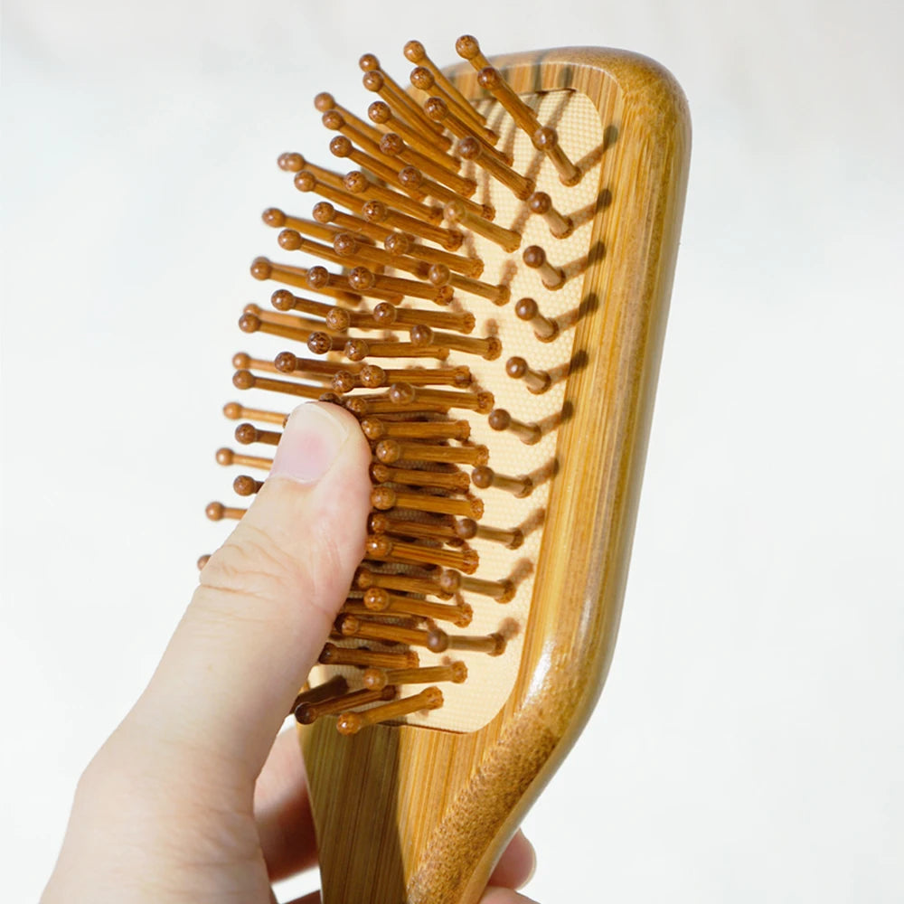 Bamboo Air Cushion Paddle Comb – Smooth & Tangle-Free Hair Bamboo Paddle Comb Oasis Select