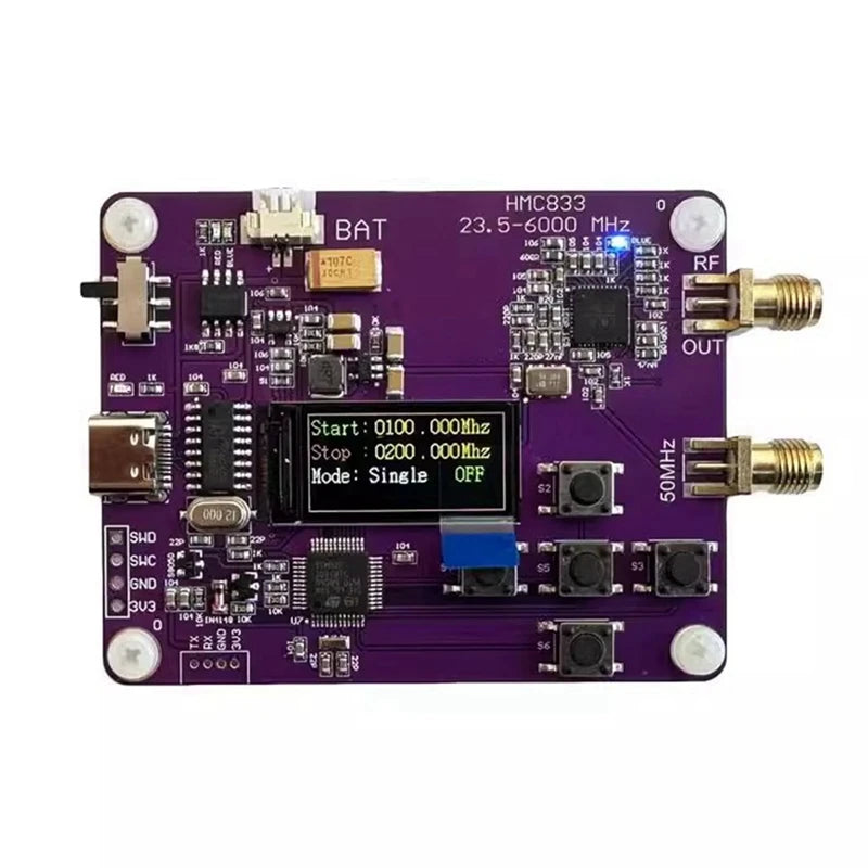 WISH HMC833 RF Signal Generator With Oled Screen Display 6Ghz RF Signal Source Transmitter Oasis Select
