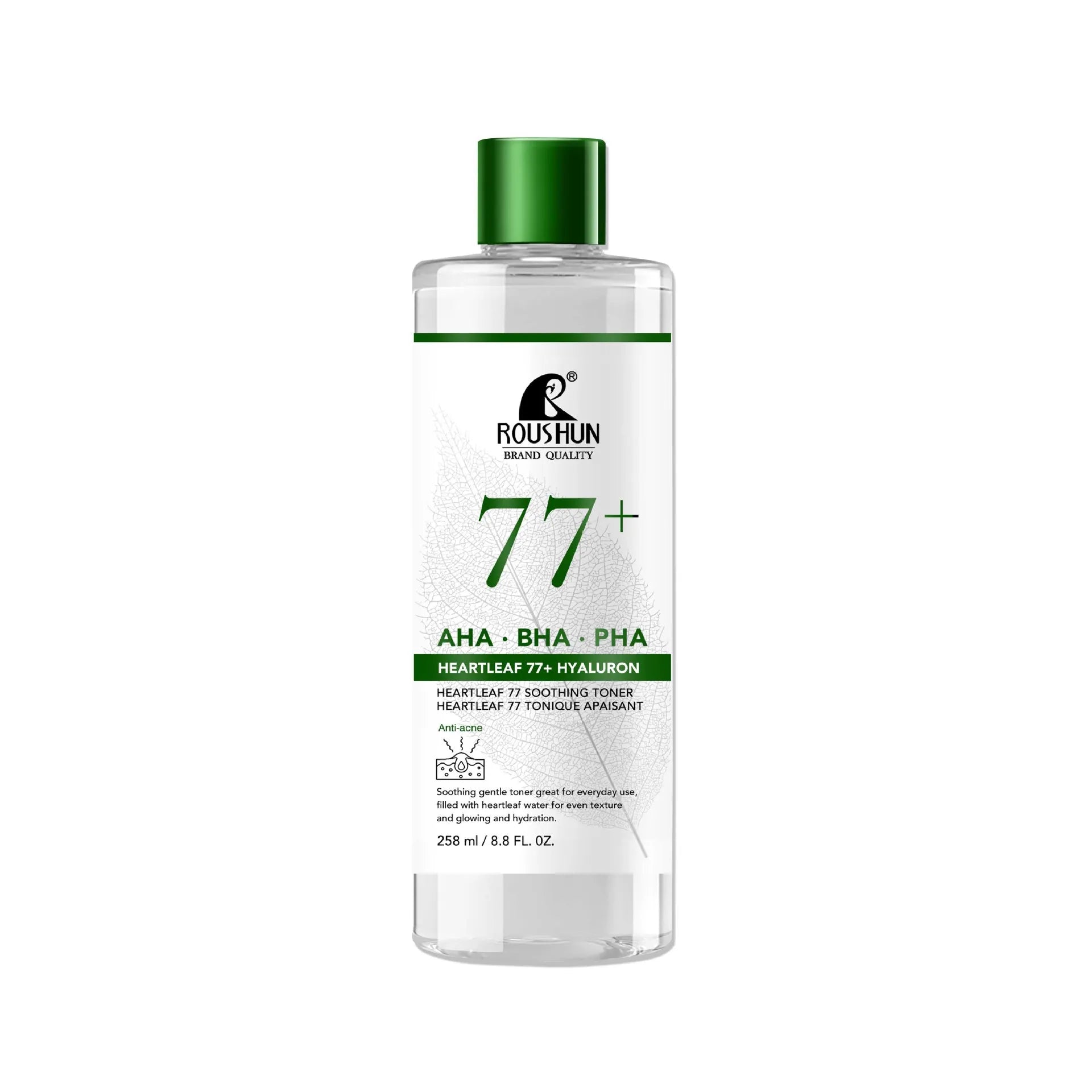 ROUSHUN AHA BHA PHA 77+ Toner 258ml – Hydrating Facial Lotion
