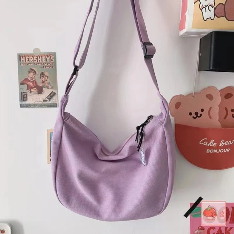 Y2K Harajuku Canvas Shoulder Bag | Large Capacity Women's Tote