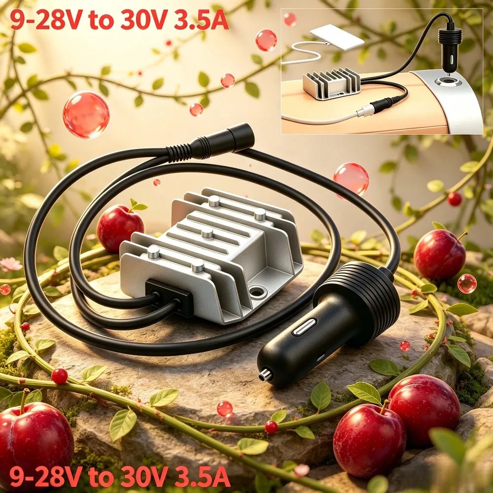10-28V to 30V 3.5A Supply Power 12V24V to 30V Conversion Kit Step-Up with Cigarette Lighter Plug Suitable for Trucks DC Cable Oasis Select