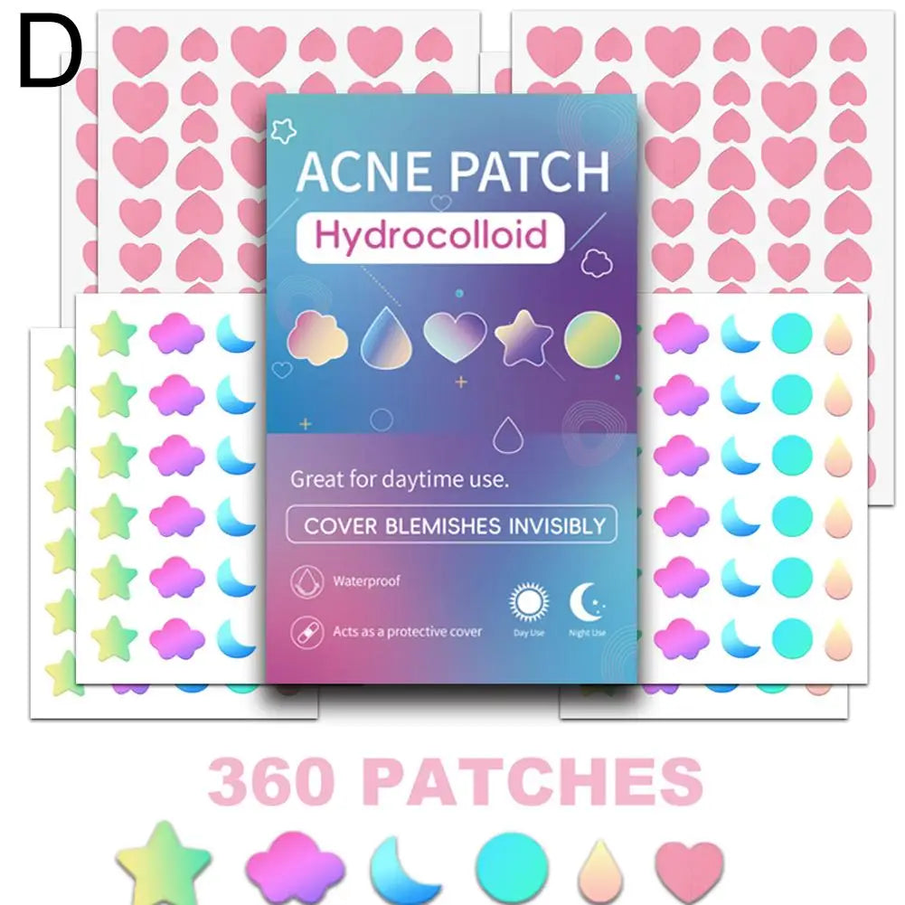 Star Pimple Patches – Colorful Invisible Acne Spot Stickers Acne Pimple Patches Oasis Select D-360pcs