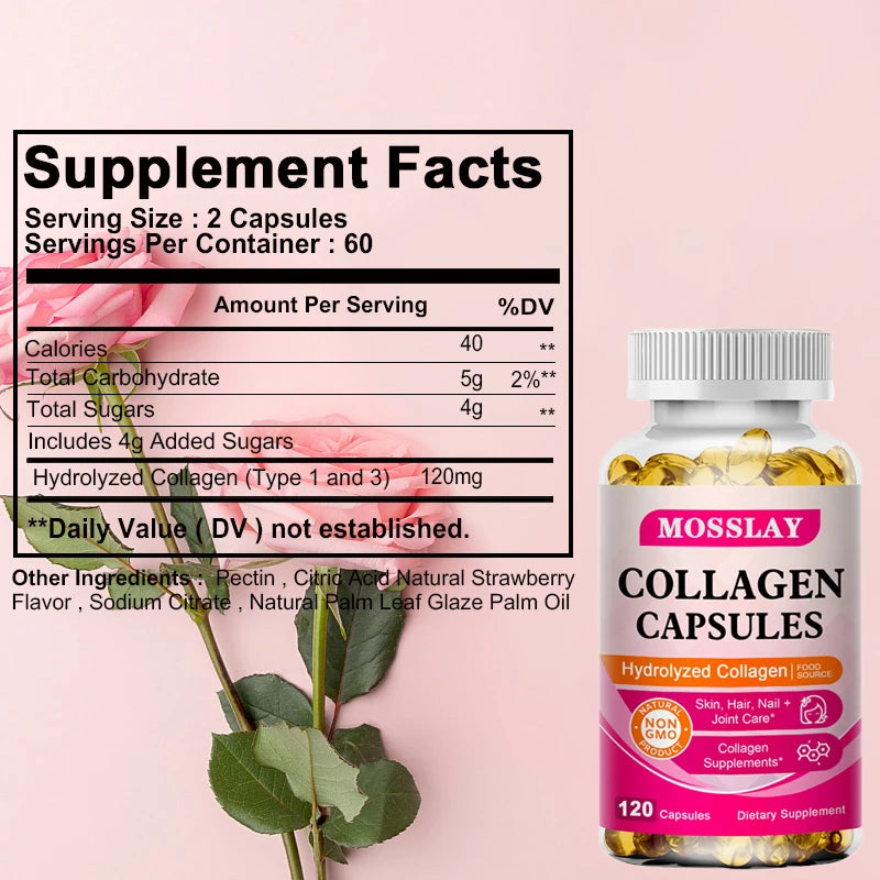Collagen Capsules with Hyaluronic Acid & Vitamin C | Xemenry