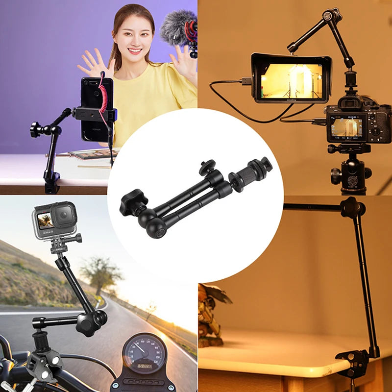 11 Inch Adjustable Friction Articulating Magic Arm + Clamp For Camera LCD Monitor LED Flash Light Studio Camera Accessories Oasis Select